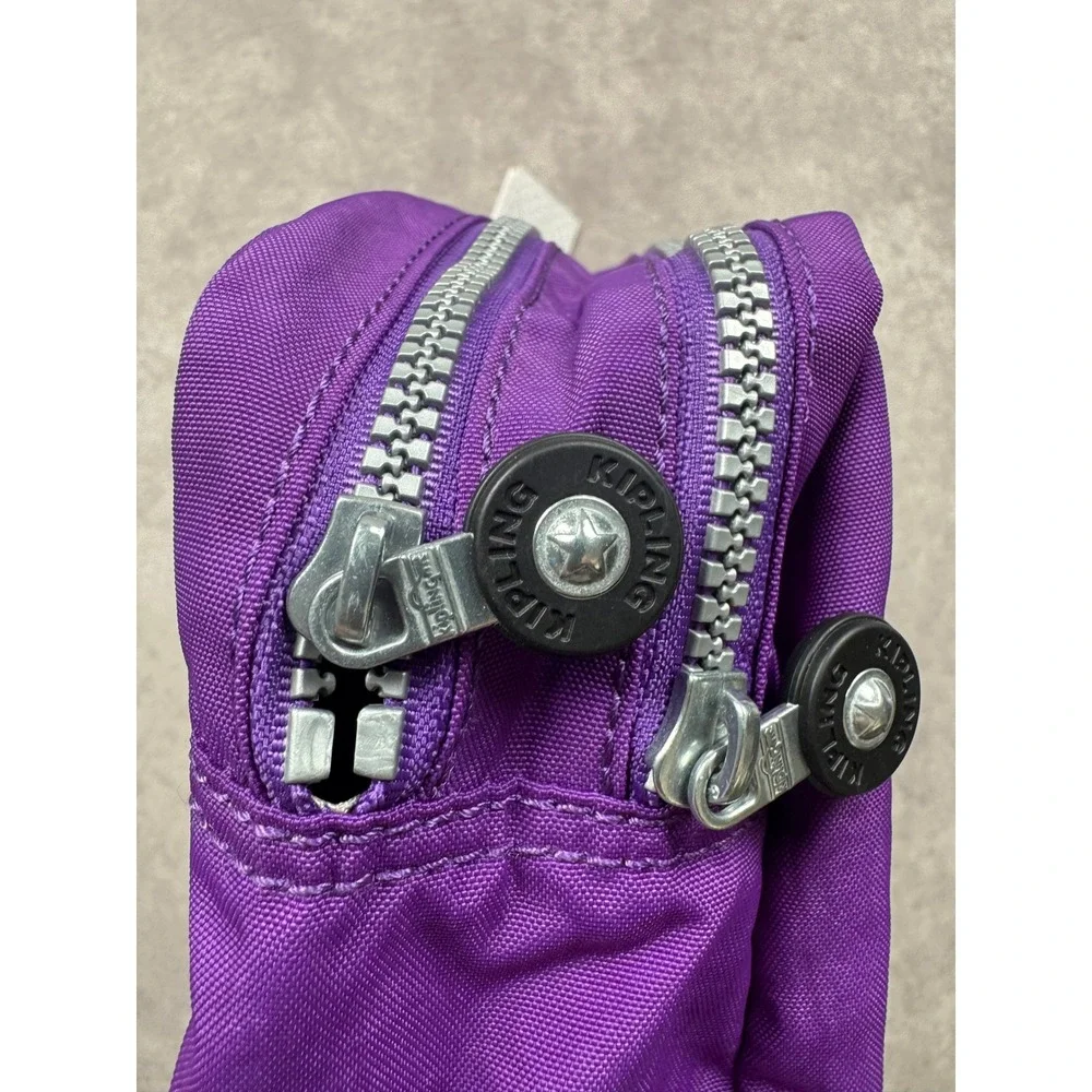 Kipling Walan L Large Toiletry Bag Tile Purple Nylon Cosmetic Pouch AC7685-486